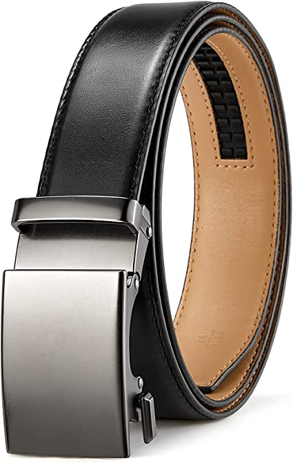 Photo 1 of BOSTANTEN Mens Belt Leather Ratchet Dress Belt with Sliding Adjustable Buckle, Trim to Fit
SIZE UNKNOWN