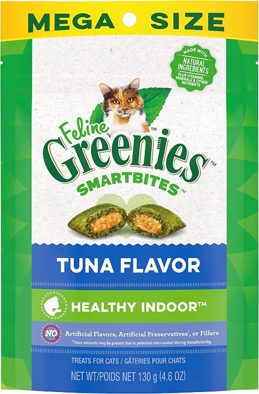 Photo 1 of 2 COUNT Greenies Feline SMARTBITES Healthy Indoor, Chicken and Tuna Flavors, All bag sizes