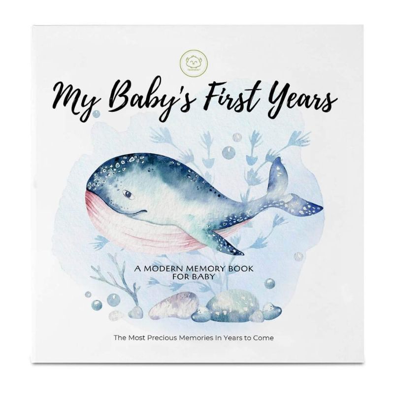 Photo 1 of First 5 Years Baby Memory Book Journal - 90 Pages Hardcover First Year Keepsake Milestone Baby Book For Boys, Girls - Baby Scrapbook - Baby Album And Memory Book (SeaWorld)
