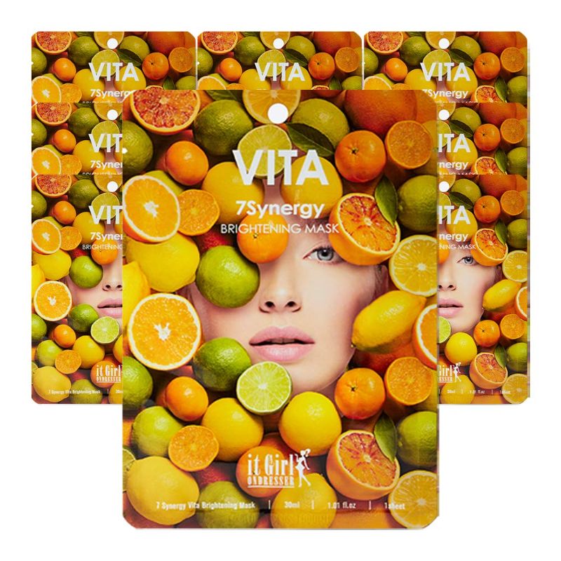 Photo 1 of [Made In korea]IT GIRL ONDRESSER Vita 7Sysnergy Vitalizing Refreshing Mask 30ml 1.01fl. oz 10 Sheets (7Sysnergy Vita)… (7Synergy Vita)…
