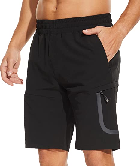 Photo 1 of Deer Lady Mens Hiking Shorts Quick Dry Lightweight Waterproof Athletic Shorts with Zipper Pockets. XL 
