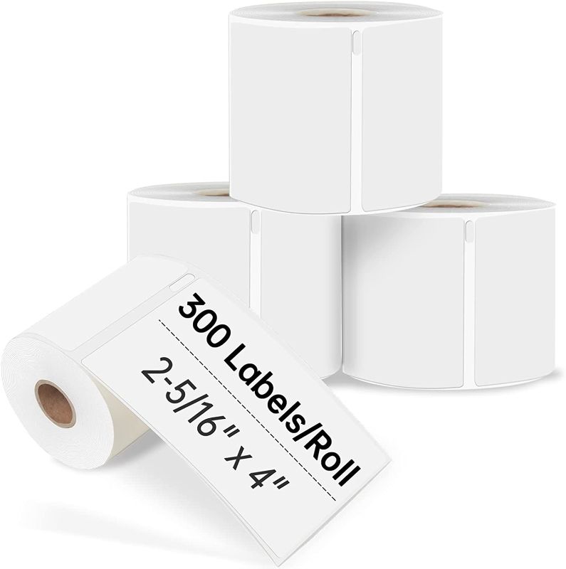 Photo 1 of 4 Rolls Compatible DYMO 30256 (2-5/16" x 4") Replacement Shipping Labels, Permanent Adhesive Multipurpose Address Labels Compatible with DYMO LabelWriter 4XL 400 450 Duo Twin Turbo (1 Roll/300 Labels)
