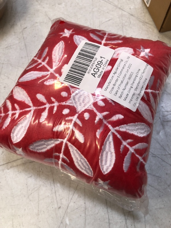 Photo 2 of Agudan Velvet Christmas Pillow Covers 4Pcs - Embroided Throw Pillowcase, Decrative Cushion Cover for Sofa Couch
