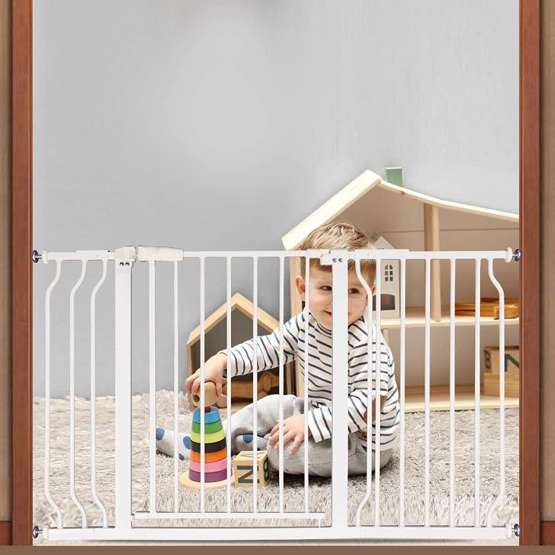 Photo 1 of BalanceFrom Easy Walk-Thru Safety Gate for Doorways and Stairways with Auto-Close/Hold-Open Features, Multiple Sizes
