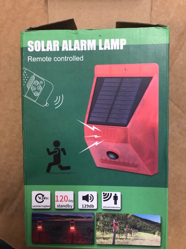 Photo 1 of SOLAR ALARM LAMP 