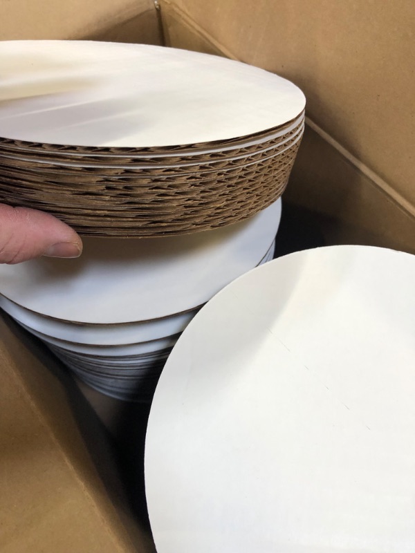 Photo 2 of 8" WHITE CORRUGATED CAKE CIRCLES 100 CASE 