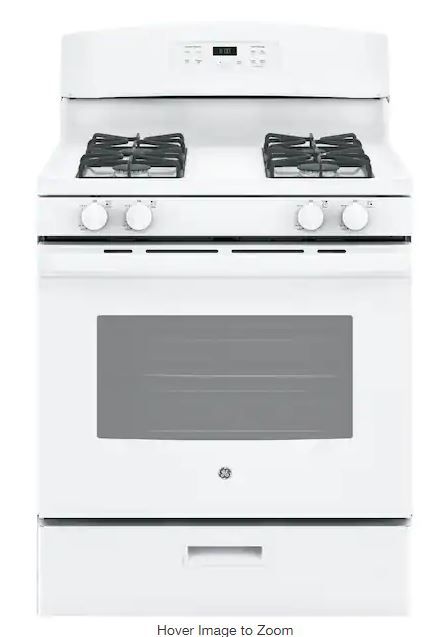 Photo 1 of 30 in. 4.8 cu. ft. Gas Range in White ---missing a small top plate view pictures 