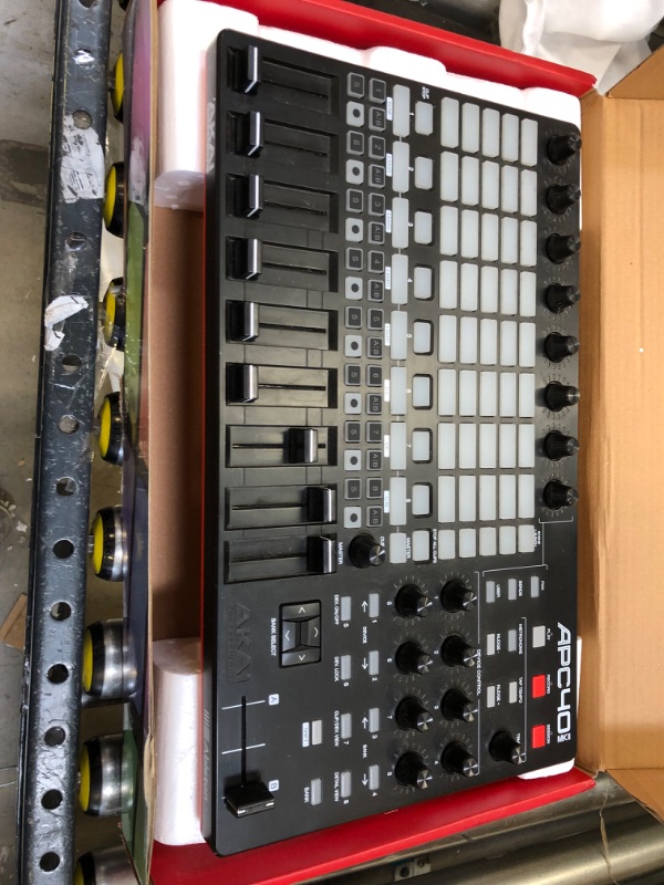 Photo 5 of AKAI Professional APC40MKII - USB MIDI Controller for Mac / PC with Clip Launch Matrix, Knobs & Faders, and Pro Software Suite Included Assorted Colors ***SOLD FOR PARTS **** UNABLE TO TEST / MISSING CORDS / DINGS AND SCRATCHES FROM PREVIOUS USAGE ***