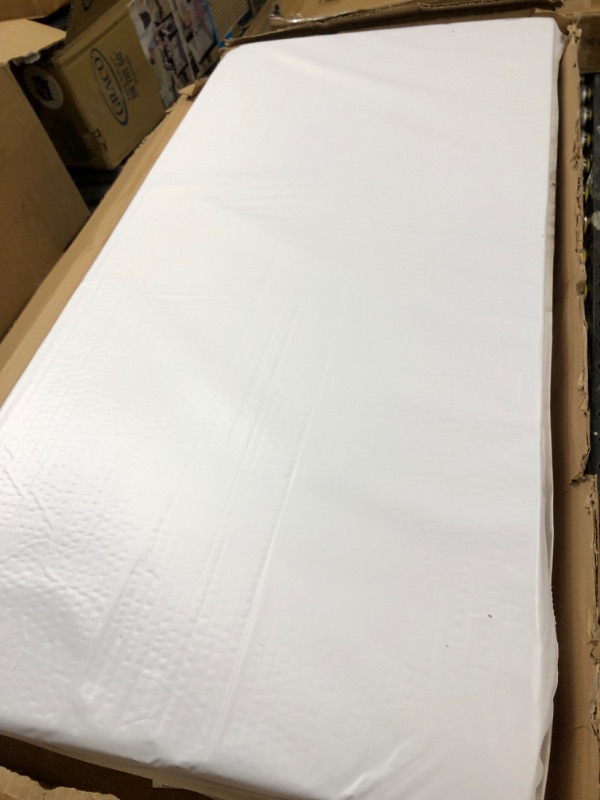 Photo 3 of Dream On Me Universal Cradle Mattress | Waterproof | 2” Fiber Core | Cradle Mattress | Greenguard Gold Certified | 36" x 18" White Check Vinyl Cover