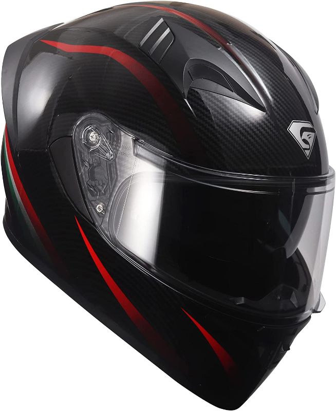 Photo 1 of KYPARA Full Face Motorcycle Helmet with Internal Tinted Visor & DOT Approved for Moped ATV Cruiser Scooter medium 
