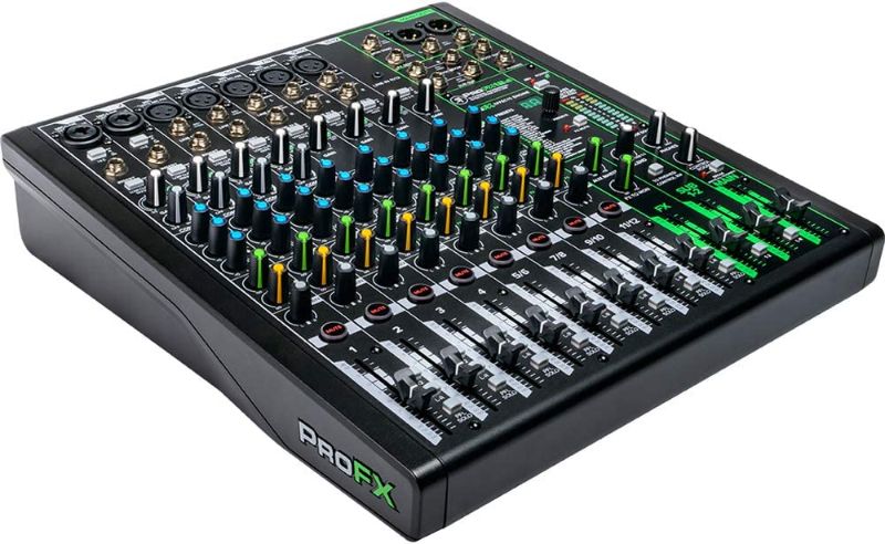 Photo 1 of Mackie ProFX12v3 12-Channel Professional Effects Mixer ProFXv3 Series with USB & Pro Tools First Software Bundle with Tascam Studio Headphones + Deco Gear 2X XLR Cables + Microphone Pop Filter & More

