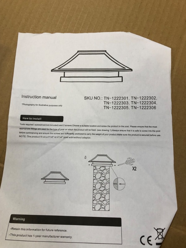 Photo 1 of 8 pack 4x4 or 5x5 post cap black 