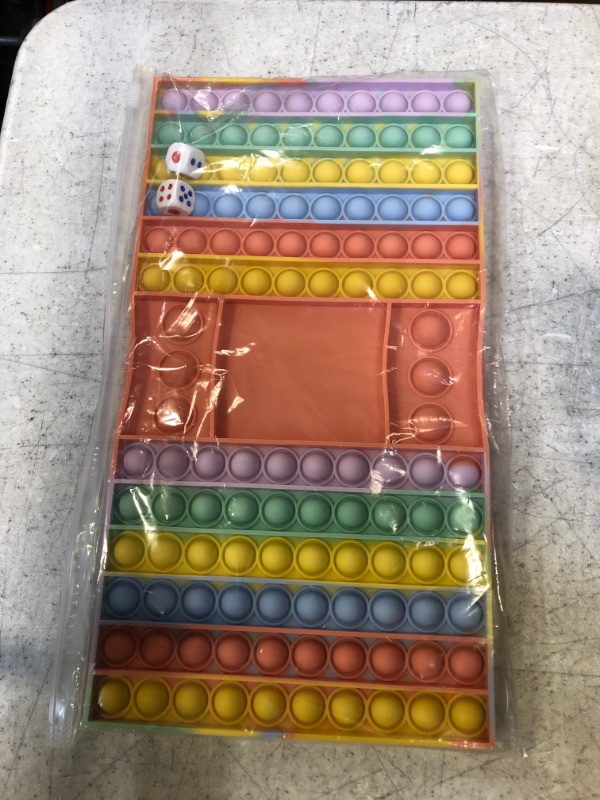 Photo 2 of Fidget Toys - Big Size Bubble Rainbow Silicone Fidgets for Kids, -Popular Messenger Bags-Party Gifts-Hamburgers-Fidget Bags-Sensory Toys - Women's Decompression Bubble Handbags(Pink)
