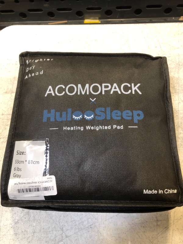 Photo 1 of ACOMOPACK WEIGHTED HEATING PAD, SIZE 53CM * 81CM, 6LBS, GRAY