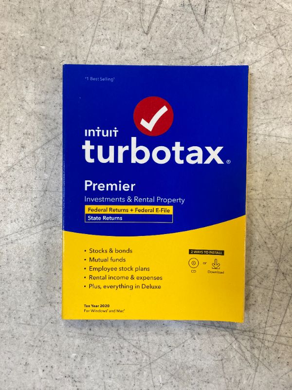 Photo 4 of [Old Version] TurboTax Premier 2020 Desktop Tax Software, Federal and State Returns + Federal E-file [Amazon Exclusive] [PC/Mac Disc]