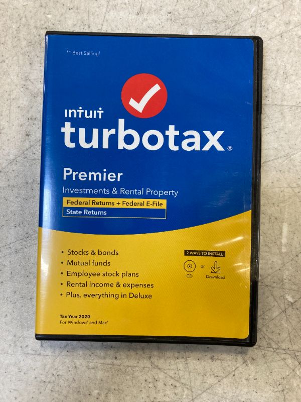 Photo 2 of [Old Version] TurboTax Premier 2020 Desktop Tax Software, Federal and State Returns + Federal E-file [Amazon Exclusive] [PC/Mac Disc]