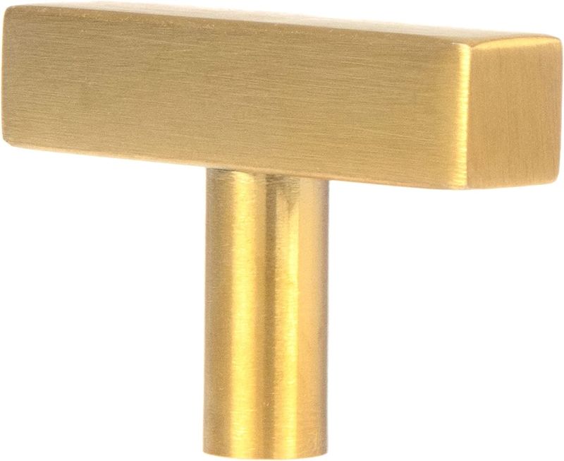 Photo 1 of  Ilyapa Brushed Gold Kitchen Cabinet Knobs, 25 Pack - Square T-Knob Drawer Pull Handle Hardware