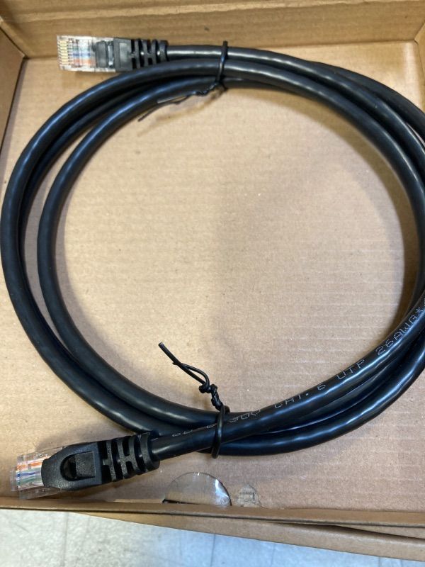 Photo 3 of Amazon Basics RJ45 Cat-6 Gigabit Ethernet Patch Internet Cable - 5 Foot - SET OF 2 -