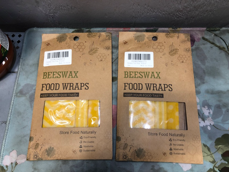 Photo 1 of  2 packs Beeswax Wrap Set of 3 pcs 