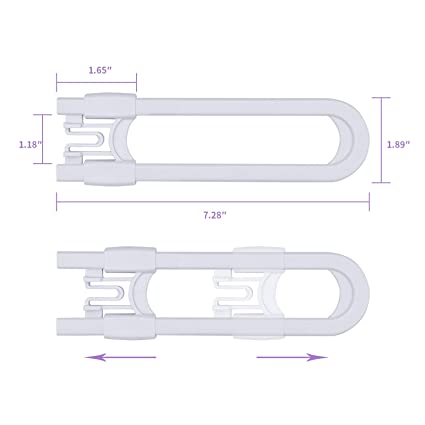 Photo 2 of Baby Safety Locks for Cabinets-GRANDOTO Sliding Cabinet Locks for Babies & Childproof Safe Latches & Child Proofing Lock of Drawer,Wardrobe,Fridge,Bathroom,Kitchen,Cupboard Door Handle (White 12P)