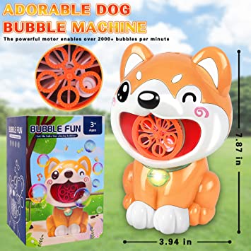 Photo 1 of Bubble Machine for Kids, Dog Bubble Blower Maker with Solutions Party Favors Gifts for Toddlers Boys Girls Baby, Bubbles Toys for Outdoor Birthday Wedding Parties