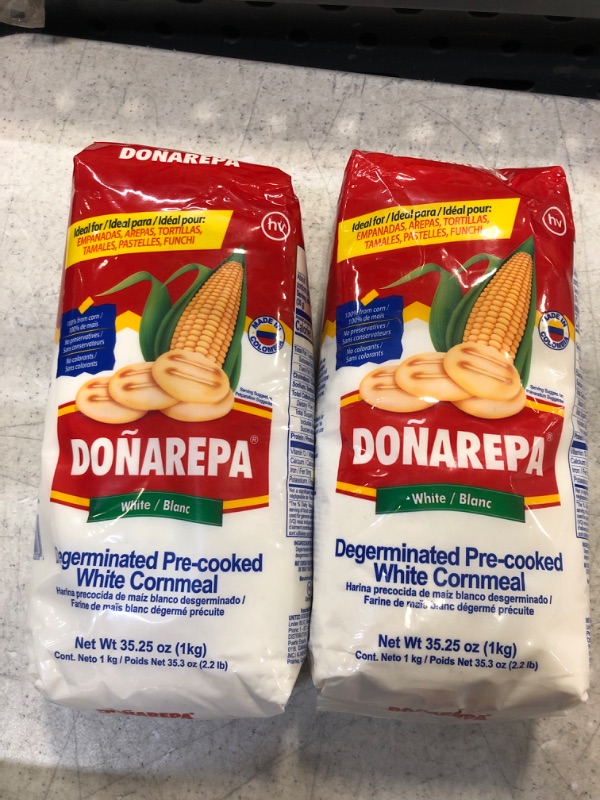 Photo 2 of 2 Packs --Donarepa Precooked White Corn Meal, 35.3 Ounce-- Exp Nov 13, 2022