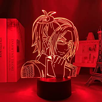 Photo 1 of 3D PLUS, 3D Illusion Lamp Anime Night Lights, Bedroom 7 Colors Flashing USB Powered Touch Switch Desk Lamps as Christmas Holiday Birthday Gifts for Kids,(3 different images)