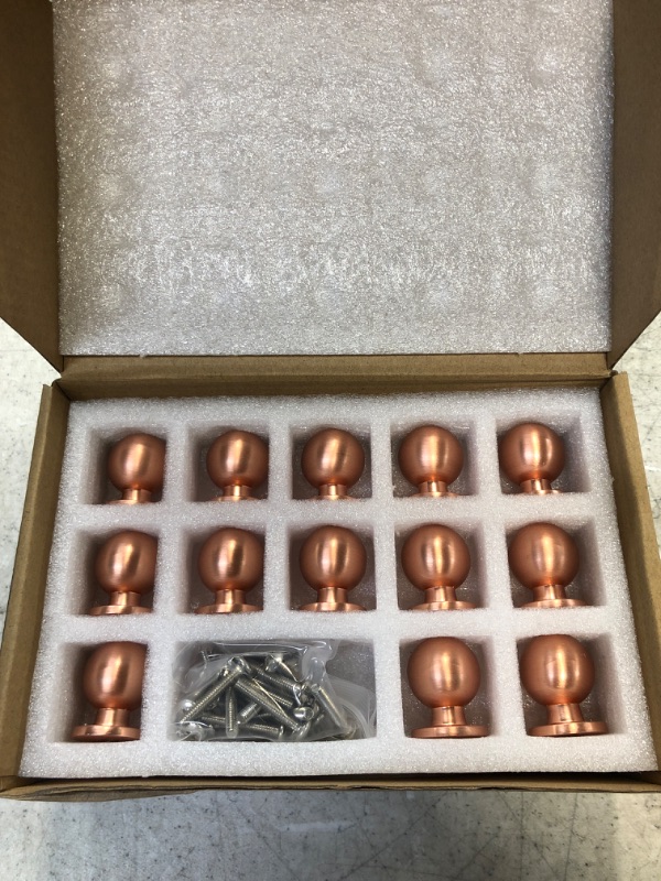 Photo 3 of 10 Pack Rose Gold Heavy Duty Bedroom Bathroom Kitchen Cabinet Knobs 1-1/5'' Diameter Round Mushroom Shape Drawer Dresser Closet Cupboard Knobs