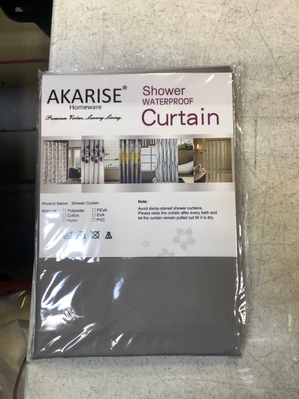 Photo 2 of Akarise Fabric Shower Curtain with Rust-Resistant Metal Grommets- Heavy Duty, Water Repellent Bathroom Curtains - Hotel Quality Washable Shower Stall Curtain- for Bathroom Decor, Showers and Bathtubs
