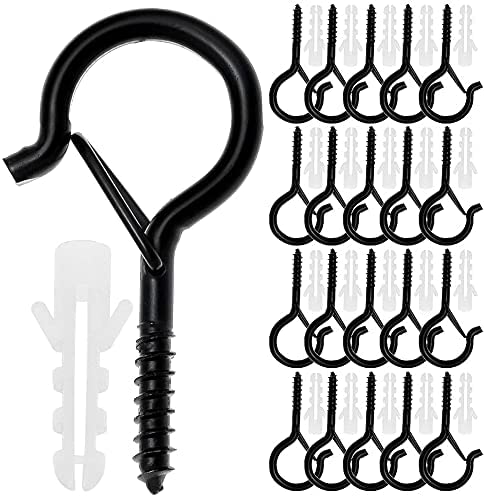 Photo 1 of 20 PCS 2.2 Inches Outdoor String Lights Hooks , Wall Cabinet Ceiling Hooks for Hanging Fairy Lights Plants Wind Chimes Party Light, Ceiling Hooks with Safety BuckleScrew
