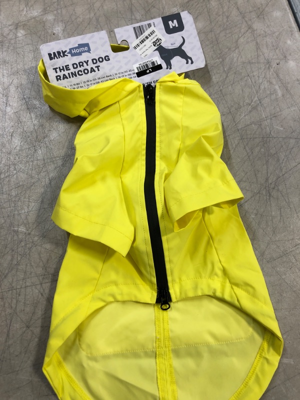 Photo 2 of BARK the Home Dry Dog Raincoat - Yellow - M
