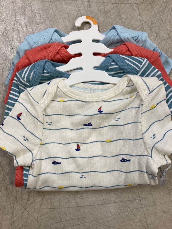 Photo 2 of Baby Boys' 4pk Sweet Seaside Short Sleeve Bodysuit - Cloud Island™ Blue-SIZE 12M
