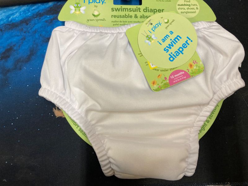 Photo 2 of  Sprouts Baby Pull-up Swim Diaper - White-SIZE 12M