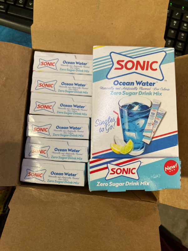 Photo 3 of  Sonic 6ct Singles to Go - OCEAN WATER   -- FACTORY SEALED , 12 BOXES --