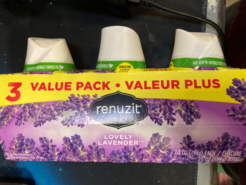 Photo 2 of  Renuzit Lavender Gel Air Freshener - 7oz / 3ct