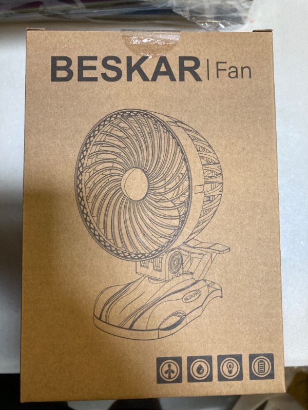 Photo 2 of  Clip on Fan Small Desk Fan - Personal USB Fan with CVT Speeds and Strong Airflow, Adjustable Tilt, The Quiet Little Fan for Office Home Bed - Supercar Design  -- FACTORY SEALED --
