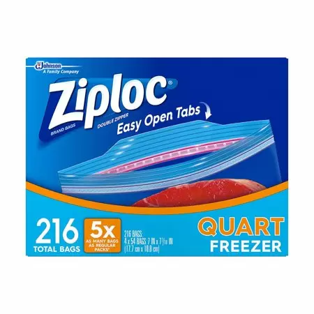 Photo 1 of  Ziploc Double Zipper Quart Freezer Bags, 216 Ct