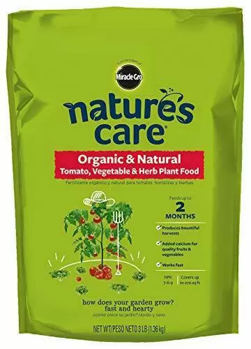 Photo 1 of 1 Miracle Gro 3 Lb Nature's Care Organic Natural Tomato Veggie Herb Plant Food

