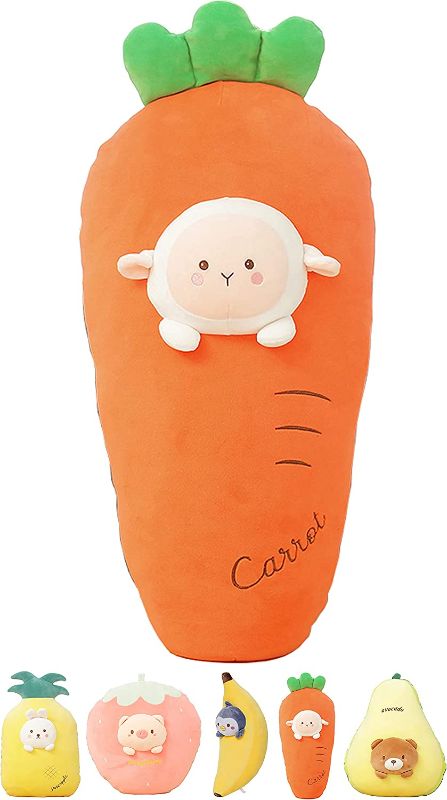 Photo 1 of 20 Inch Soft Carrot-Sheep Plush Hugging Pillow Cute Stuffed Animal Plushies Toy Kids Stuffed Animals Plush Toys for Birthday, Valentine, Christmas or Daily
