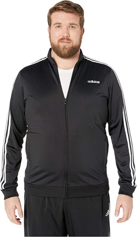 Photo 1 of adidas Men's Essentials 3-Stripes Tricot Track Jacket, SIZE SMALL 