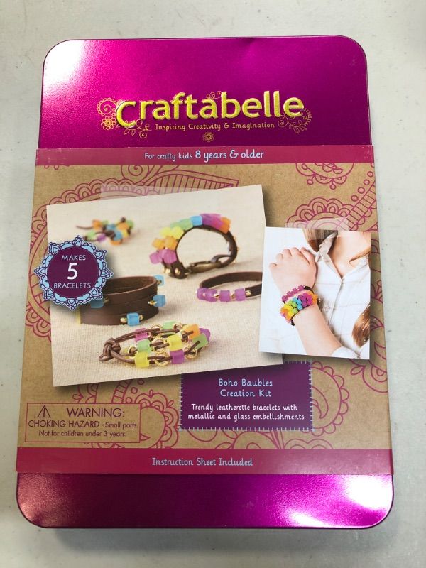 Photo 2 of Craftabelle – Boho Baubles Creation Kit – Bracelet Making Kit – 101pc Jewelry Set with Beads – DIY Jewelry Kits for Kids Aged 8 Years +