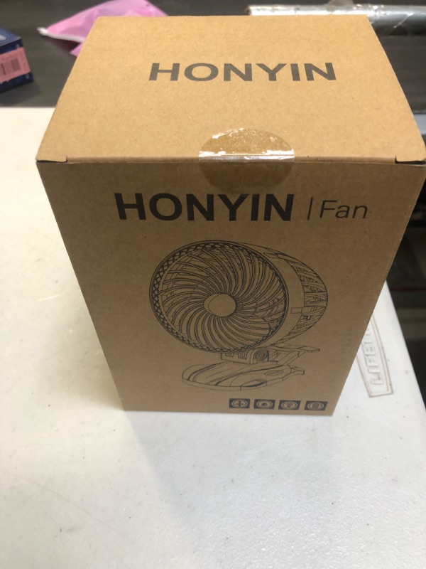 Photo 2 of HONYIN 5000mAh Rechargeable Battery Operated Clip on Fan, 6'' CVT Small Desk Fan with Sturdy Clamp, Quiet Operation, Little Personal Cooling Fan for Bedroom Stroller Office Treadmill
