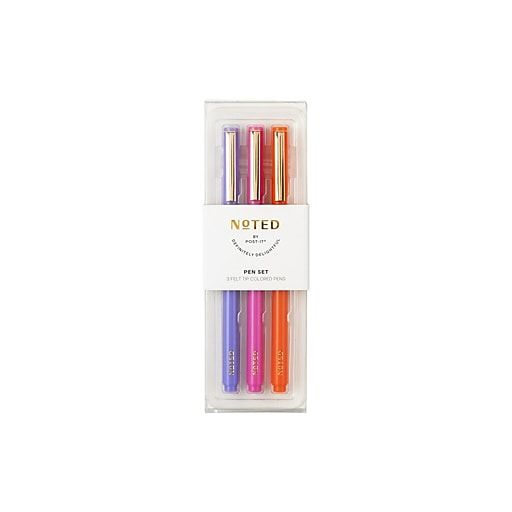 Photo 1 of 3 COUNT Noted by Post-it® Warm Color Pens, Purple, Pink, Orange, Felt Tip, 3 Pens/Pack (NTD5-PEN-WM)
