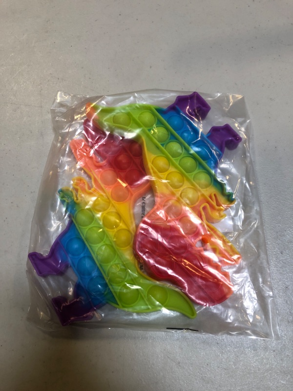 Photo 1 of 2 Packs Pop Poop Toy, Dinosaur Sensory Anxiety Stress Relief Satisfying ADHD Cheap Bubble Popper Po Set, Rainbow Poppop
