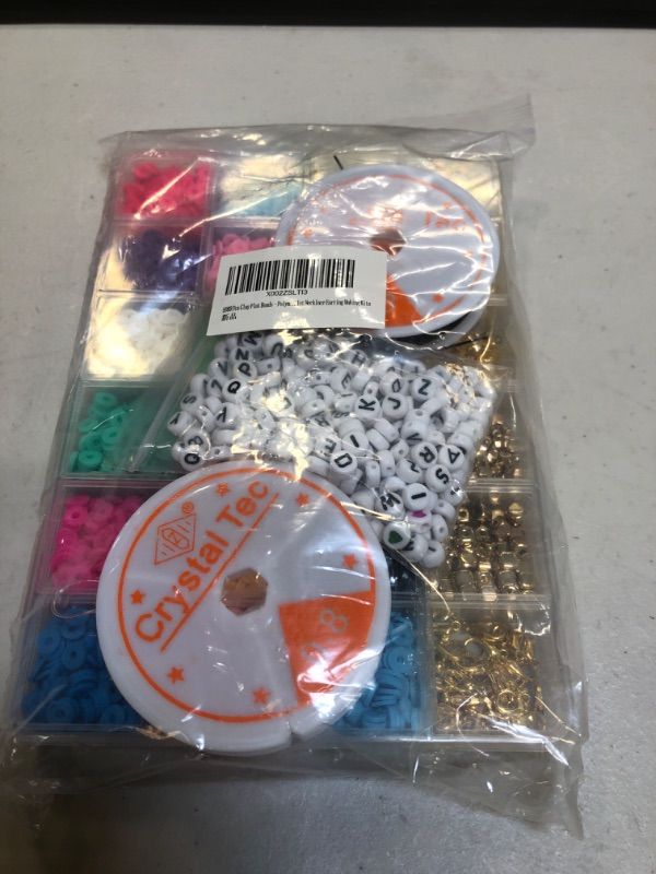 Photo 1 of 5000 Pcs Clay Flat Beads - Polymer Clay Beads - 18 Color 6mm Round Clay Spacer Beads - Disc Beads for DIY Jewelry Making, Heishi Beads Bracelet Necklace Earring Making Kits
