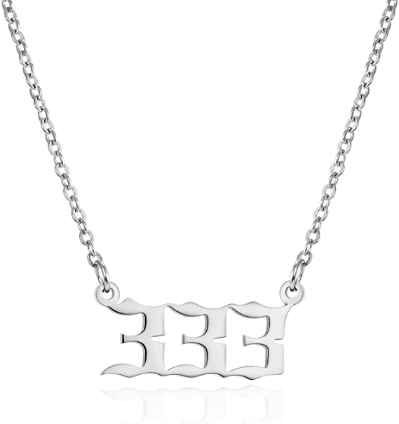 Photo 1 of ANGEL NUNMBER NECKLACE FOR WOMEN 333 NUMEROLOGY JEWELRY