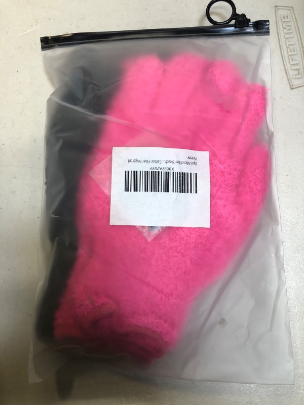 Photo 2 of 2 Pairs Microfiber Hair Dye Gloves, Fuzzy Gloves for Hair Salon Supplies, Hairstylist Reusable Microfiber Hair Color Mitt, Washable Cleaning Mittens for Kitchen House Cleaning
