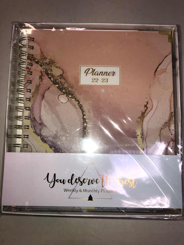 Photo 2 of 2022-2023 Planner - 2022-2023 Academic Weekly Monthly Planner with Tabs, July 2022 - June 2023, 8" x 10", Hardcover Planner with Holidays + Thick Paper + Twin-Wire Binding + Box