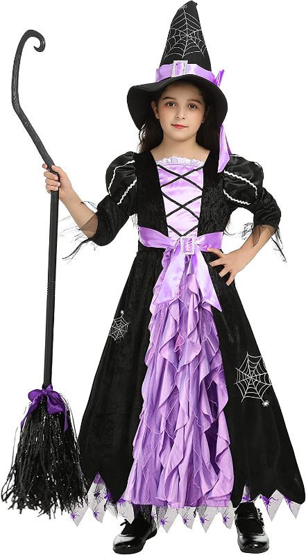 Photo 1 of Doxrmuru Halloween Girls Fairytale Witch Costume with Witches Hat, Size 5-7 Years Old 
