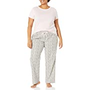 Photo 1 of Amazon Essentials Women's Poplin Sleep Tee and Pant Set SIZE SMALL 
